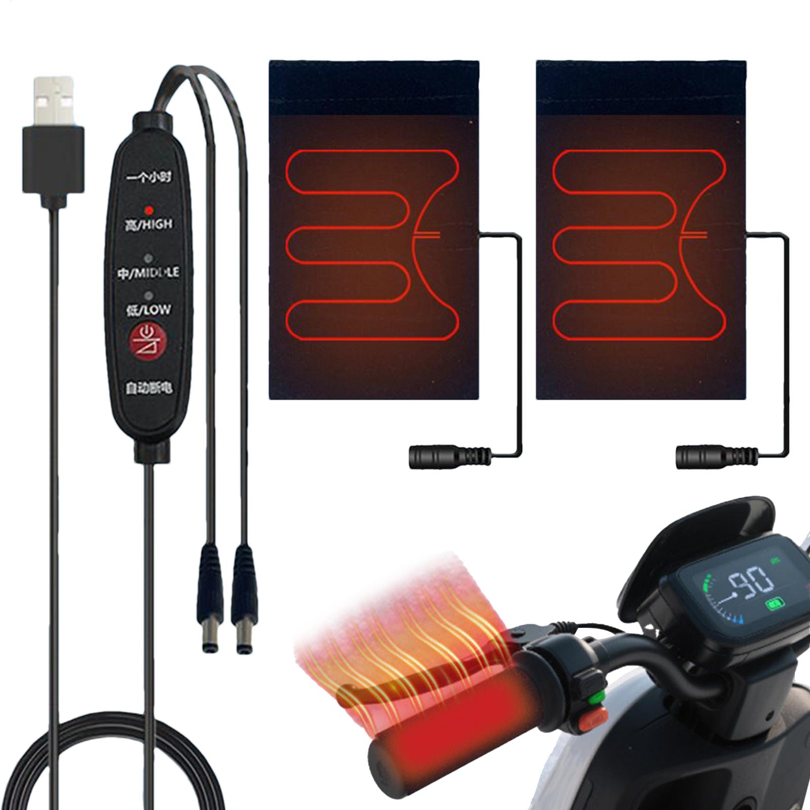 Handlebar Grip Heated - Pegangan Motor Berpemanas 5V USB Pegangan